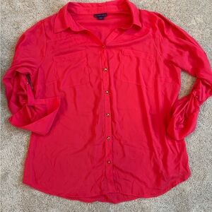 Beverly Drive Coral Sheer blouse